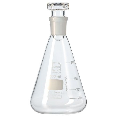 Flacon Erlenmeyer en verre borosilicaté pour la détermination de l'indice d’iode