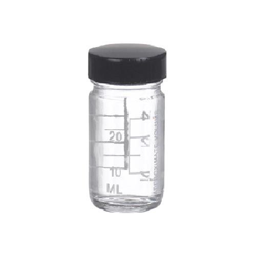 Flacon gradué Valumetric™, verre clair, vol. 1 oz avec bouchon phenolique - W216978