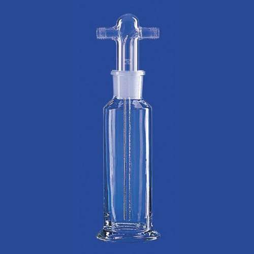Flacon laveur de gaz en verre rodé sans disque fritté