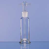 Flacon laveur de gaz, en verre Duran, rodé, avec disque fritté, LENZ®