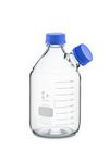 Flacon multicol col GL45 , un col central et col incliné sur le côté avec graduation blanc, DURAN®