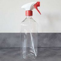 Flacon plastique avec spray pulvérisateur en PET cristal transparent, LAB-ONLINE®