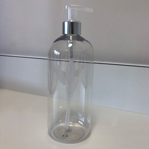 Flacon plastique en PET avec pompe doseuse "type pousse mousse" capacité 500 ml