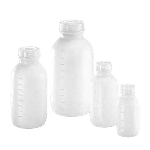 Flacon plastique rond gradué PEHD avec bouchon à vis en (PP), KAUTEX®