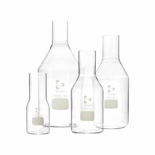 Flacon pour milieu de culture en verre avec col droit, DURAN®