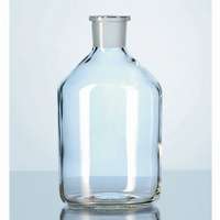 Flacon rodé, verre blanc sodocalcique, rond, col étroit