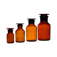 Flacon rodé, verre brun sodocalcique, rond, col large, LAB-ONLINE®