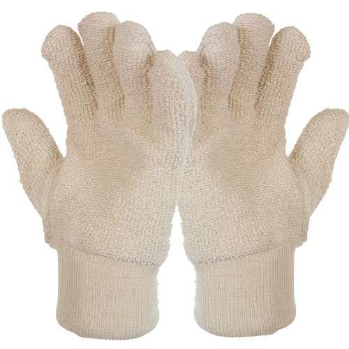 Gant anti chaleur tricoté en bouclette mixte coton/polyester - Materiel  pour Laboratoire