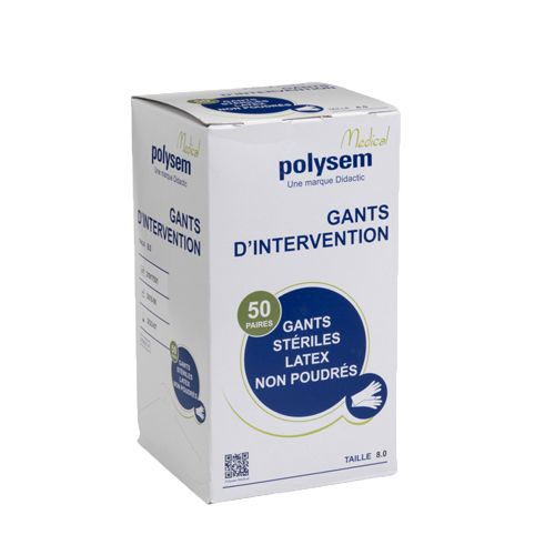 Gants d'intervention stériles en latex, POLYSEM MEDICAL® - Materiel pour  Laboratoire