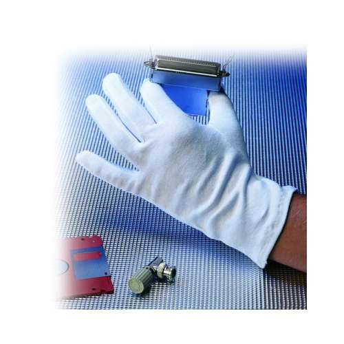 Gants 100% coton blanchi, 12 paires