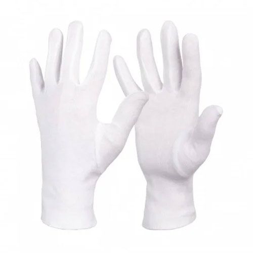 Gants 100% coton blanchi, 12 paires