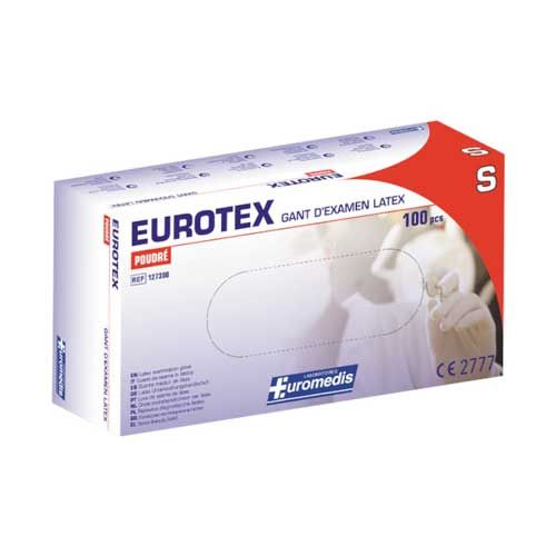 Gants LATEX, poudrés, usage unique, boîte de 100