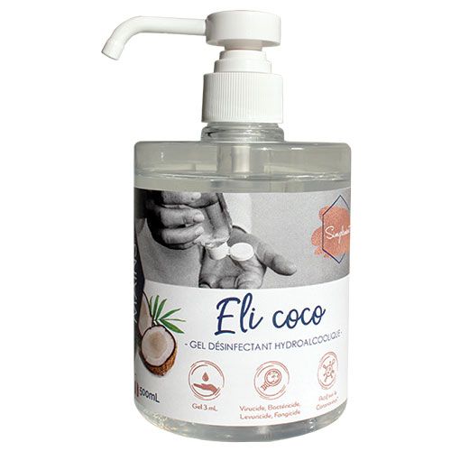 Gel hydroalcoolique, parfum noix de coco, LAB-ONLINE®