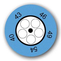 Indicateur de temperature autocollant forme horloge Thermax circulaire irréversible