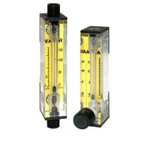 Débitmètre de laboratoire gaz, en inox, avec valve, AALBORG®
