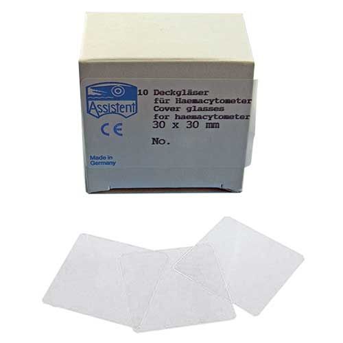 Lamelles planées pour cellule de numération, CE, épaisseur 0.4 mm