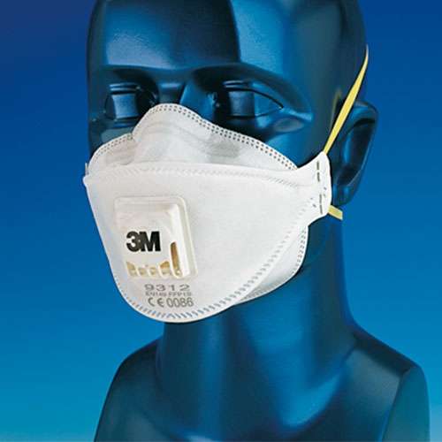 Masque de protection 3M 9312, type FFP1, avec valve d'expiration, paquet de 10