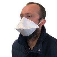 Masque sans soupape - FFP2, en Polypropylène non tissé. couleur blanc, boîte de 50 