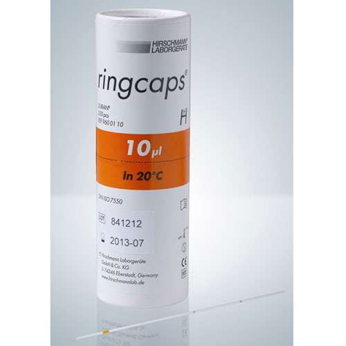 Micro-pipettes capillaire RINGCAPS, 10 µl