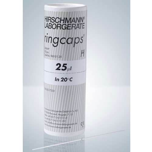 Micro-pipettes capillaire RINGCAPS, 25 µl