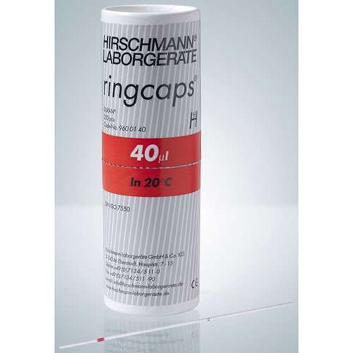 Micro-pipettes capillaire RINGCAPS, 40 µl