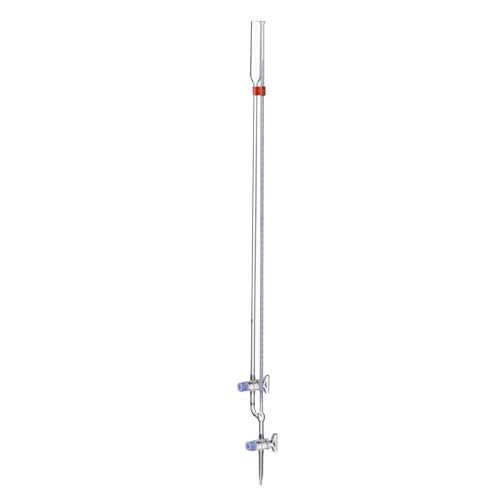 Microburette type Bang classe AS en verre borosilicaté 3.3, robinet droit en verre av bande photophore, HIRSCHMANN®