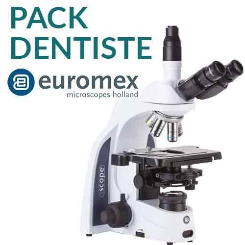 Microscope à contraste de phase, pour dentiste, caméra intégrée, EUROMEX