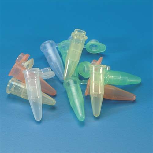 Microtubes à centrifuger 1.5ml gradués pour échantillons, KARTELL®, avec bouchon, type Eppendorf, PP