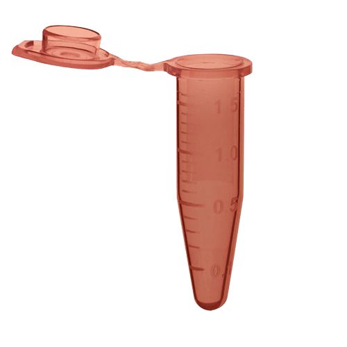 Microtubes avec bouchon ambré PP, non gradués,