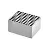 Monobloc pour bandes de tubes 10x8, OHAUS®, aluminium anodisé solide , 95 x 76 x 51 mm, 80 puits