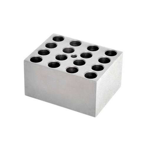 Monobloc pour tube 12/13 mm, OHAUS®, aluminium anodisé solide , 95 x 76 x 51 mm, 16 puits