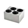 Monobloc pour tube 35 mm, OHAUS®, aluminium anodisé solide , 95 x 76 x 51 mm, 4 puits