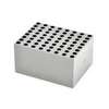 Monobloc pour tubes individuels, OHAUS®, aluminium anodisé solide , 95 x 76 x 51 mm, 64 puits