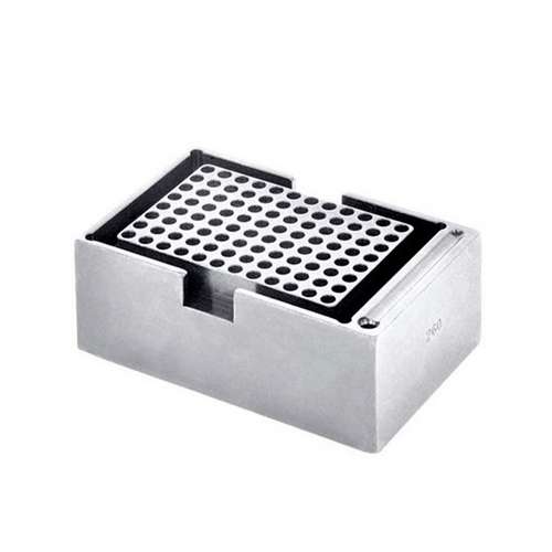 Monobloc pourplaquette PCR 96 puits, OHAUS®, aluminium anodisé solide