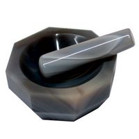 Mortier avec pilon en agate, LAB-ONLINE®