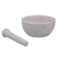 Mortier en porcelaine émaillé, avec pilon