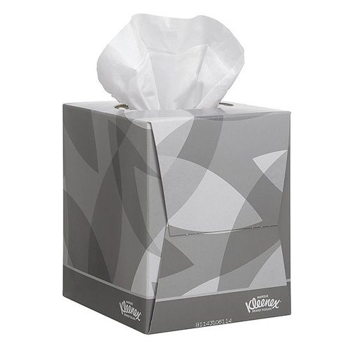Mouchoirs KLEENEX®, 2 plis extra doux, 210×201 mm distribués un par un, par un distributeur , boîte de 90 feuilles