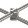 Noix de serrage double, carré, en inox, angle 90°