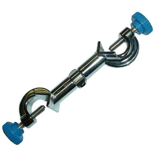 Noix de serrage, double fixe, en chrome / zinc