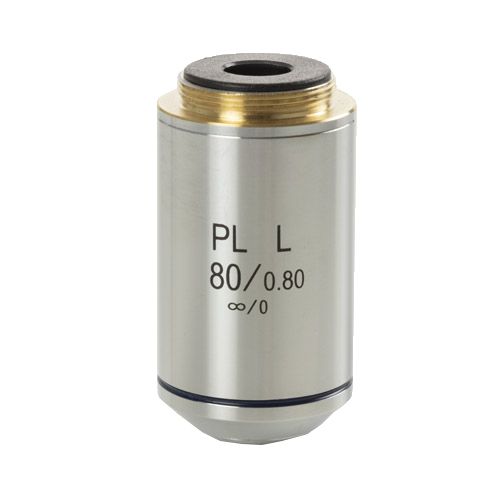 Objectif corrigé à l’infini IOS PLMI 80x/0.80, distance de travail 1.25 mm, pour microscopes bScope EUROMEX®