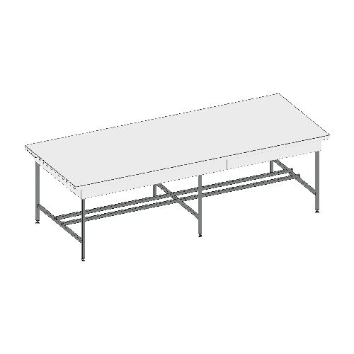 Paillasse centrale, revêtement verre trempé émaillé, SIDPA®