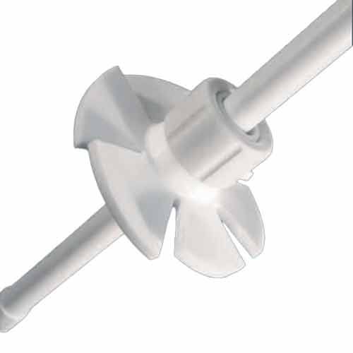 Pale d'agitation, forme turbine à axe réglable en PTFE (Téflon), LAB-ONLINE®