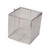 Panier en inox avec anse pliable pour autoclave, LAB-ONLINE® - forme carrée