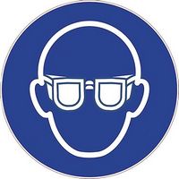 Panneau d'obligation « Port de lunettes de sécurité obligatoire »