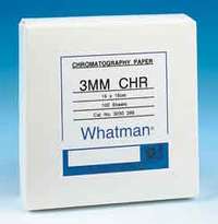 *Papier chromatographie, Whatman®, 2727CHR, 700 GSM, feuille 190 x 190 mm, paquet de 50