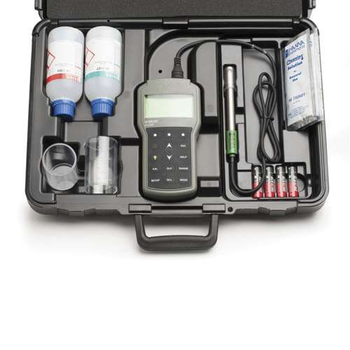 pH-/mV-mètre portatif, étanche IP67, res. 0.001 pH, livré complet avec malette, HANNA®