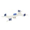 Pince double pour burettes, en aluminium anodisé