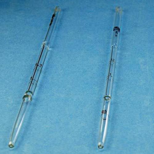 Pipette à dilution à graduation indélébile brune