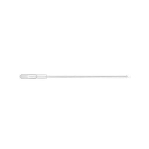 Pipette pasteur plastique (polyéthylène) micro 0.2 ml, longueur 130 mm, 30 µL/goutte, non graduée, non stérile, en vrac, carton de 500