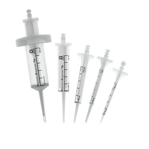 Pointe DD tips, pointe de précision pour distribution avec codage type, non stérile.